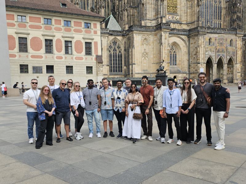 EMEA team members outdoors