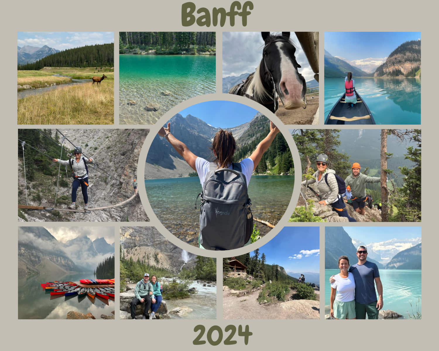 postcard collage from mountain