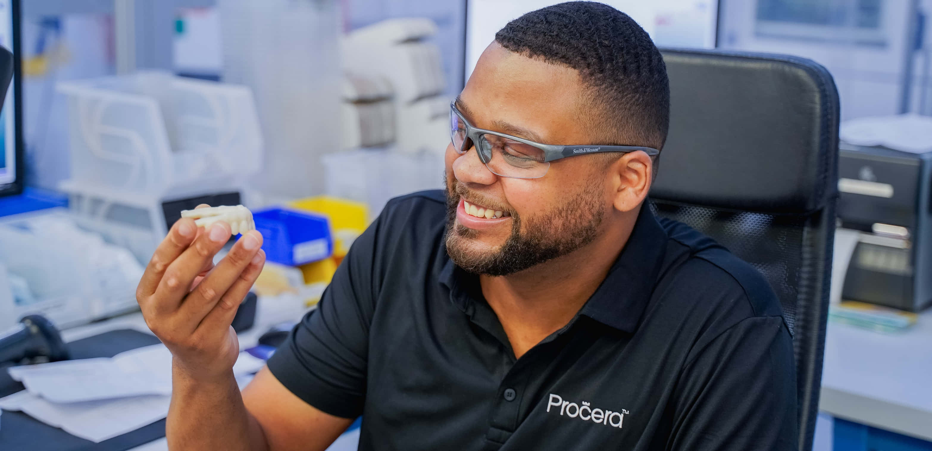 men smiling dental care
