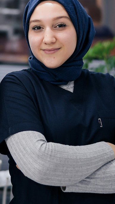 woman smiling