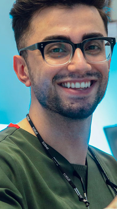 young man smiling